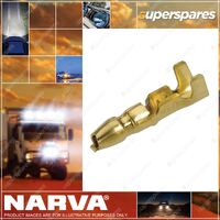 Narva 4.0mm Bullet Male Terminal non-insulated brass Pack of 100 56205