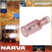 Narva 4.0MM Male Bullet Terminal Red Color 12 Blister Pack Part NO. of 56047BL