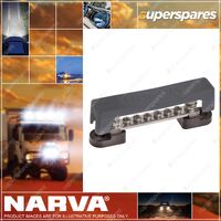 Narva 6P Multi-Purpose Bus Bar Blister Pack Of 1 M8 Threaded Studs 100A Max
