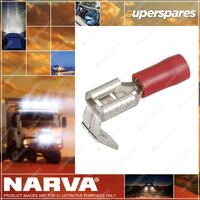Narva 6.3 X 0.8mm Male/ Female Connector Red Color Pack of 100 Part NO.of 56130