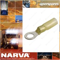 Narva 6.3mm Adhesive Lined Ring Terminal Yellow Color Tob Or Size 6.3mm 50 Pack