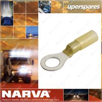 Narva 6.3mm Adhesive Lined Ring Terminal Yellow Color Tob Or Size 8.4mm 50 Pack