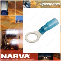Narva 5.0mm Adhesive Lined Ring Terminal Blue Color Tob Or Size 8.4mm 50 Pack
