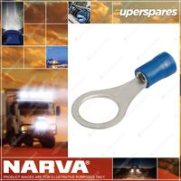 Narva 9.5mm Ring Terminal Blue Color 12 Pack Blister Pack Wire size 4mm