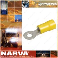 Narva 4.3mm Ring Terminal Yellow Color 14 Pack Blister Pack Wire size 5-6mm