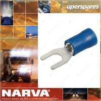 Narva 4.3mm Spade Terminal flared vinyl & insulated Blue Color Pack of 100