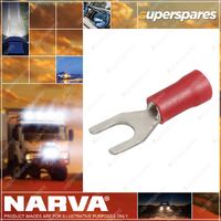 Narva 4.3mm Spade Terminal flared vinyl & insulated Red Color Pack of 100
