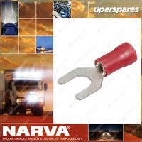 Narva 5.0mm Spade Terminal Red Color 21 Pack Blister Pack Wire size 2.5-3mm