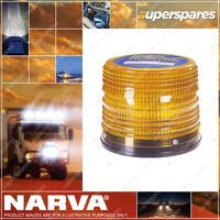 Narva Hi Optics Quad Flash Strobe Light Amber Low Profile Flange Base 12 Or 24V