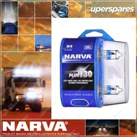 Narva H4 12V 60/55W Platinum Plus 130 Halogen Headlight Globes Bl2 Blister of 2
