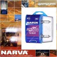 Narva H11 24 Volt 55W Plus 100 Long Life Headlight Globes Bl2 Blister Pack of 2