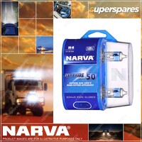 Narva H4 12V 60/55W Sapphire Plus 50 Halogen Headlight Globes Bl2 Blister of 2