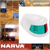 Narva 9-33V 2 Nautical Mile LED Bi-Colour Lamp White With Red/Green Lenses