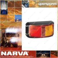 Narva 9 - 33 Volt L.E.D Side Marker Lamp Red/Amber with Black Base 2.5m Cable