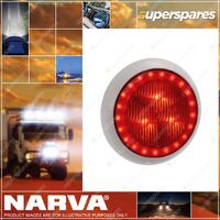 Narva 9¨C33 Volt LED Rear Stop Lamp Red With Red L.E.D Tail Ring W/ White base