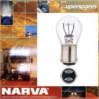 Narva 24 Volt 21W / 5W Bay15D O/S S-25mm Heavy Duty Bulb and Globes - Box of 10