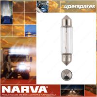 Narva 24V 10W SV8-5.8 Festoon Globes 11mm wide x 41mm - Box Of 10