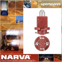 Narva 24 Volt 0.4W Ebsr (Bax) Red Base Dash Panel Globe 13mm wide x 20mm