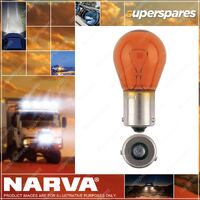 Narva 12 Volt 21W Bau15S S-25mm Heavy Duty Bulb - Blister Pack Of 1