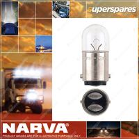 Narva 12 Volt 5W R5W Ba15D Incandescent Globes - Blister Pack Of 2