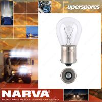 Narva 24 Volt 21W P21W BA15S Incandescent Globes - Blister Pack Of 2