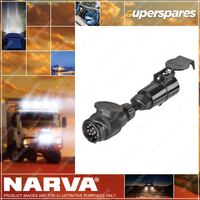 Narva 13 Pin Euro Round Socket On Car To 7 Pin Large Round Plug On Trailer