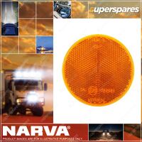 Narva 42mm dia Amber Retro Reflector With Self Adhesive Blister Pack of 2