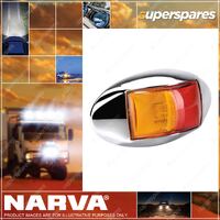 Narva 10-33V LED Side Marker Lamp Red/Amber with Oval Deflector Base 0.5m Cable