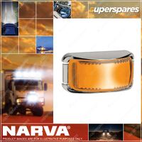 9-33V Model 16 Amber LED Side Direction Indicator Lamp W/ Chrome Deflector Base