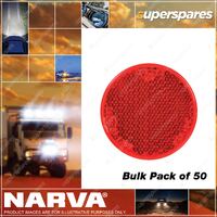 Narva Red Retro Reflector With Self Adhesive - Pack of 50 83992-50