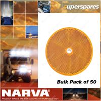 Narva Amber Retro Reflector With Central Fixing Hole Pack of 50 84021-50