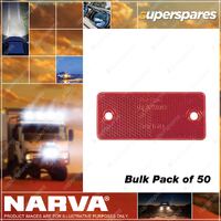 Narva Red Retro Reflector With Dual Fixing Holes Pack of 50 84032-50