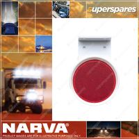 Narva Red Retro Reflector In Pendant Mount Holder With Dual Fixing Holes