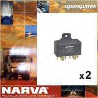 2 x Narva Normal Open Relays Twin - 12 Volt 30/30 Amp 5/5 Pins 68042