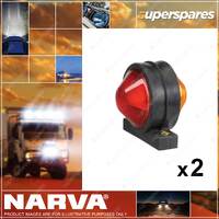 2 x Narva Side Marker and Front Position Side Lamps Red Amber 85720