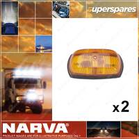 2 x Narva Side Direction Indicator Lamps Amber Colour - 30 x 65 x 125mm