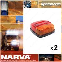 2 x Narva Rear Stop Tail Direction Indicator Lamps with Licence Plate 86030