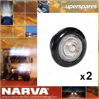 2 x Narva 9-33 Volt Model 2 LED Front End Outline Marker Lamps w/Black Grommet