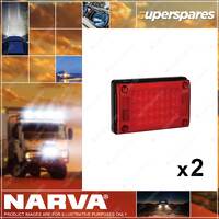 2 x Narva 9-33 Volt LED Rear Stop/Tail Lamps Red with In-built Retro Reflector