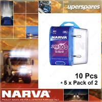 Narva H1 24 Volt 70W Plus 100 Long Life Headlight Globes 5 x Pack of 2