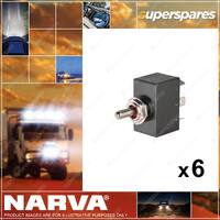 6 x Narva Momentary On /Off/Momentary On Waterproof Heavy Duty Toggle Switches