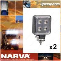 2 x Narva 9-33 Volt LED Work / Reverse Lamps Wide Beam - 600 Lumens