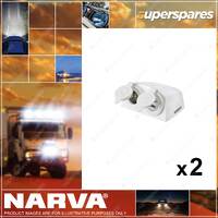 2 x Narva HD Surface Mount Dual USB Sockets White for RV and Marine Blister