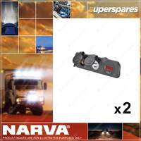 2 x Narva Heavy Duty Accessory/Dual USB Sockets and 12/24V DC LED Volt Meter