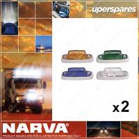 2 x Narva Marker Lamps Clear - 25 x 27 x 80mm Blister Pack 85874BL