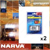 2 x Narva 9-33 Volt Model 16 LED Side Marker Lamps Red/Amber Color Blister Pack