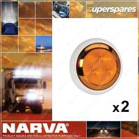 2 x Narva 9-33 Volt Model 43 LED Rear Direction Indicator Lamps Amber Colour