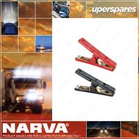 Narva Black and Red Solid Brass Battery Clamps - 400A Clamp Length 140mm