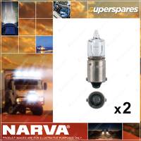 2 x Narva 12V 10W H10W Miniature Halogen Globes - Size 9 x 33mm 17833