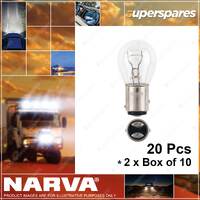 Narva 24 Volt 21 / 5W P21 / 5W Bay15D Incandescent Globes 17925 2 x Box of 10